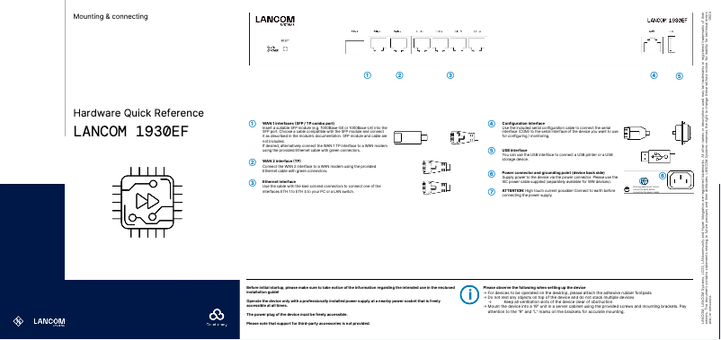 Página 1 del manual Manual de usuario Lancom 1930EF