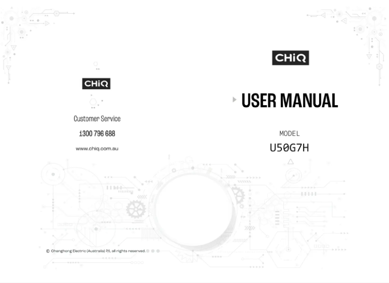 Imagen de la primera página del manual del dispositivo U50G7H