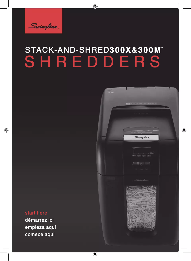 Página nº 1 - Manual de instrucciones Swingline Stack-and-Shred 300X