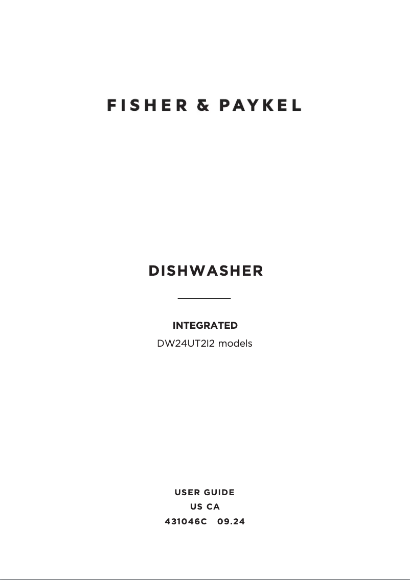 Página 1 del manual Manual de usuario Fisher & Paykel DW24UT2I2