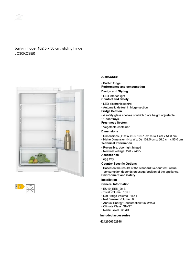 Imagen de la primera página del manual del dispositivo JC30KCSE0
