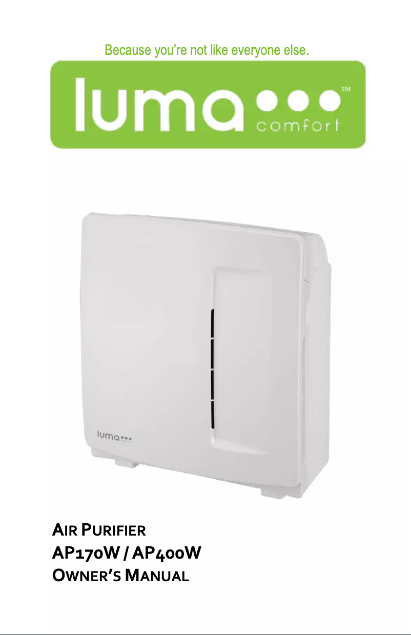 Página 1 del manual Manual de usuario Luma Comfort AP170W