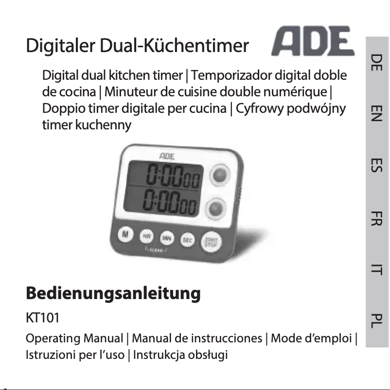 Página 1 del manual Manual de usuario ADE KT101