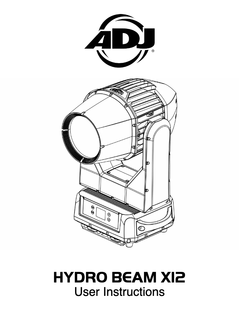 Imagen de la primera página del manual del dispositivo Hydro Beam X12