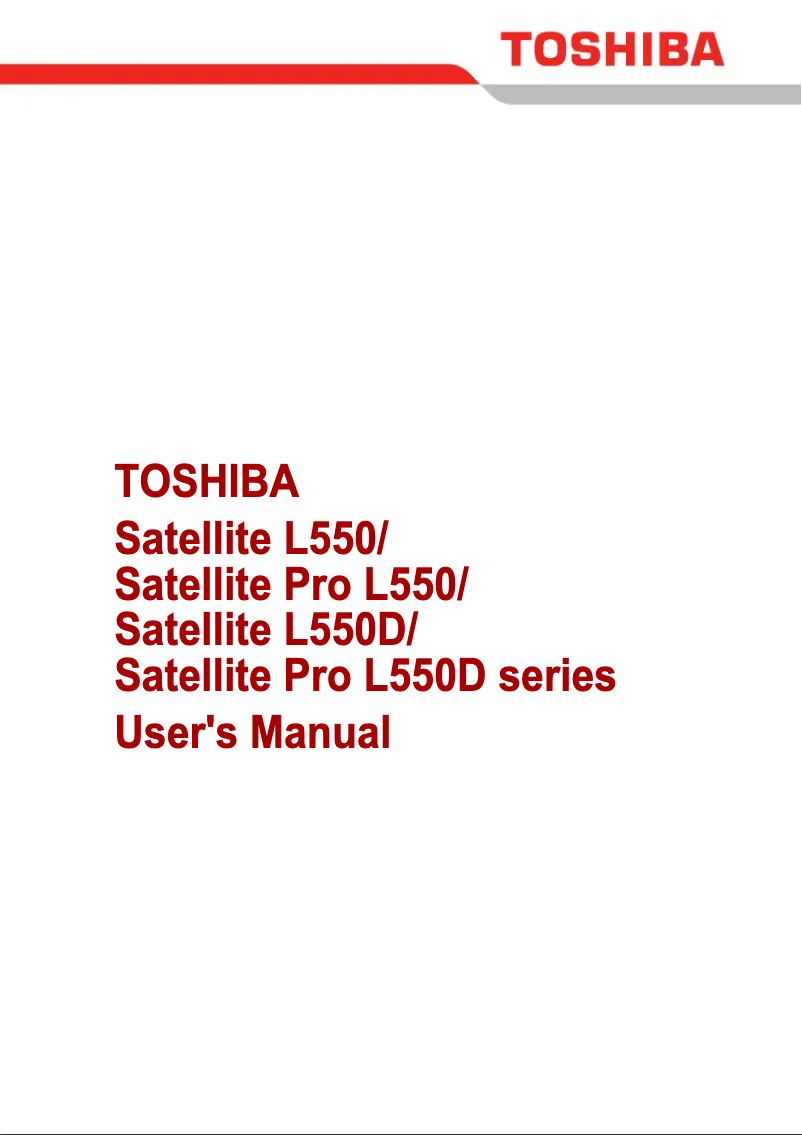 Página nº 1 - Manual de usuario Toshiba Satellite Pro L550D