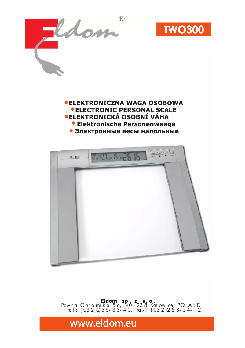 Página nº 1 - Manual de usuario Eldom TWO300
