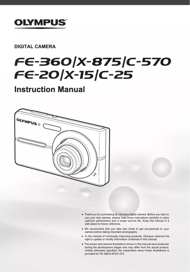 Página nº 1 - Manual de usuario Olympus FE-360
