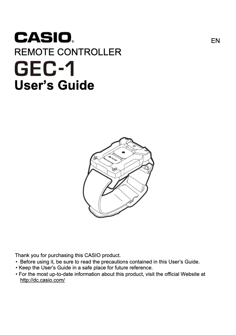 Imagen de la primera página del manual del dispositivo GEC-1
