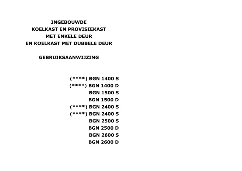 Imagen de la primera página del manual del dispositivo BGN 2600