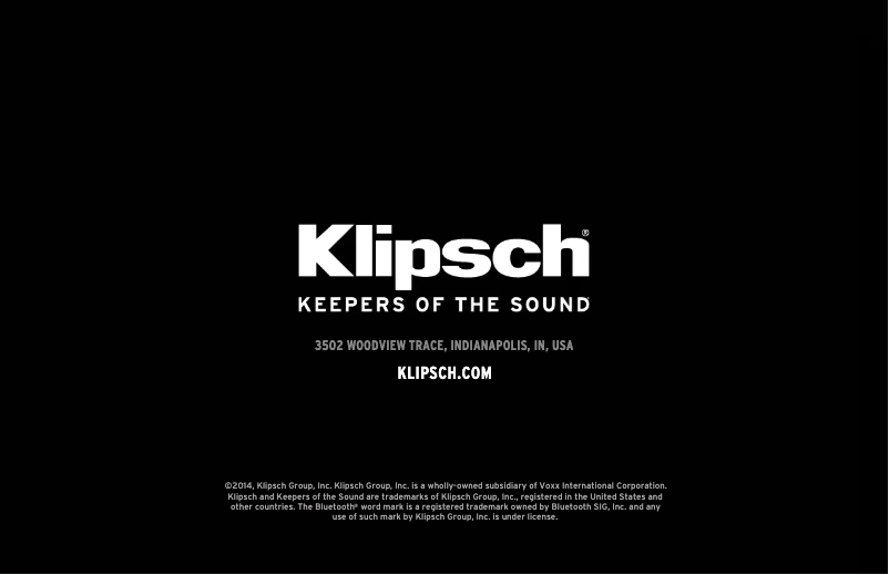 Página 1 del manual Manual de usuario Klipsch Reference R-10B
