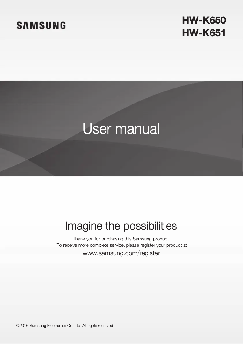 Página 1 del manual Manual de usuario Samsung HW-K660