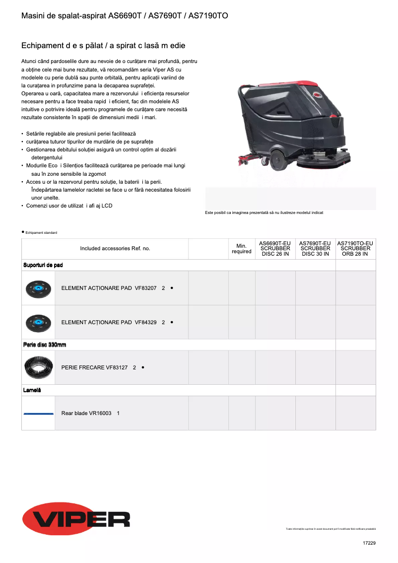 Página 1 del manual Ficha técnica Viper AS6690T-EU DISC 26 IN