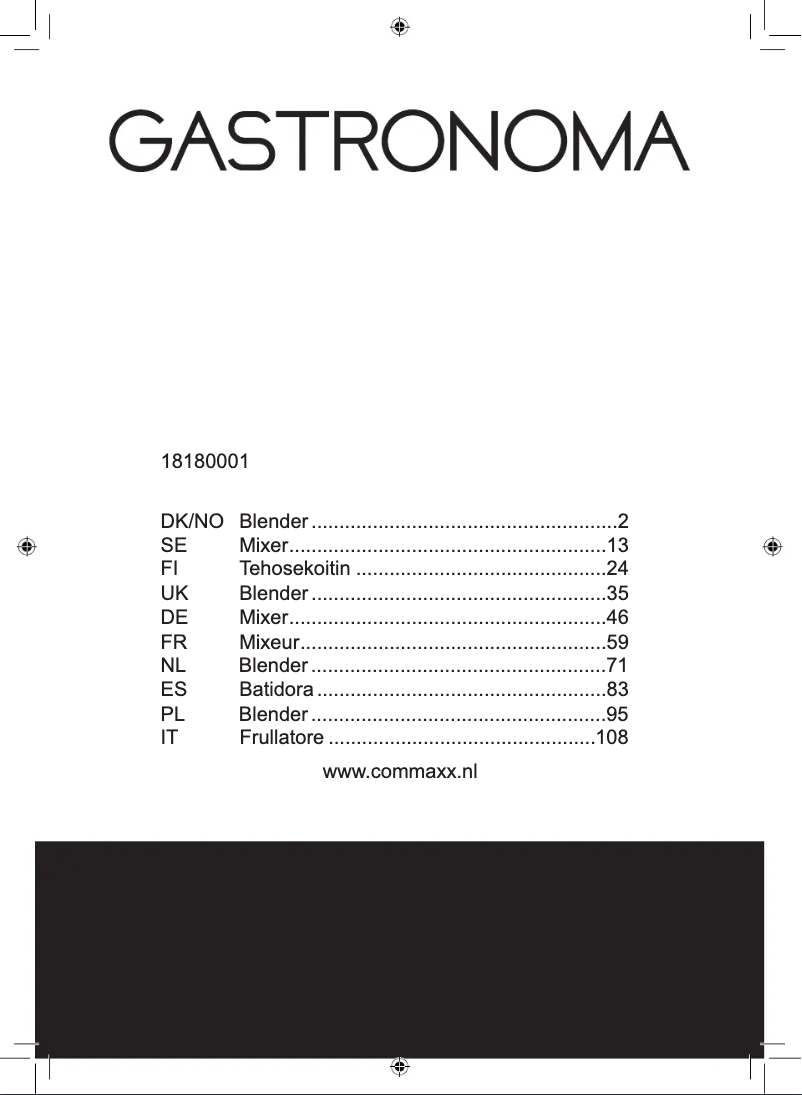 Imagen de la primera página del manual del dispositivo 18180001