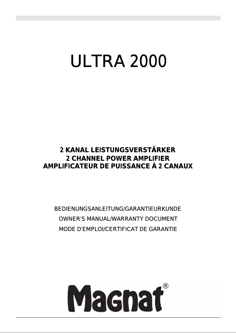 Imagen de la primera página del manual del dispositivo Ultra 2000