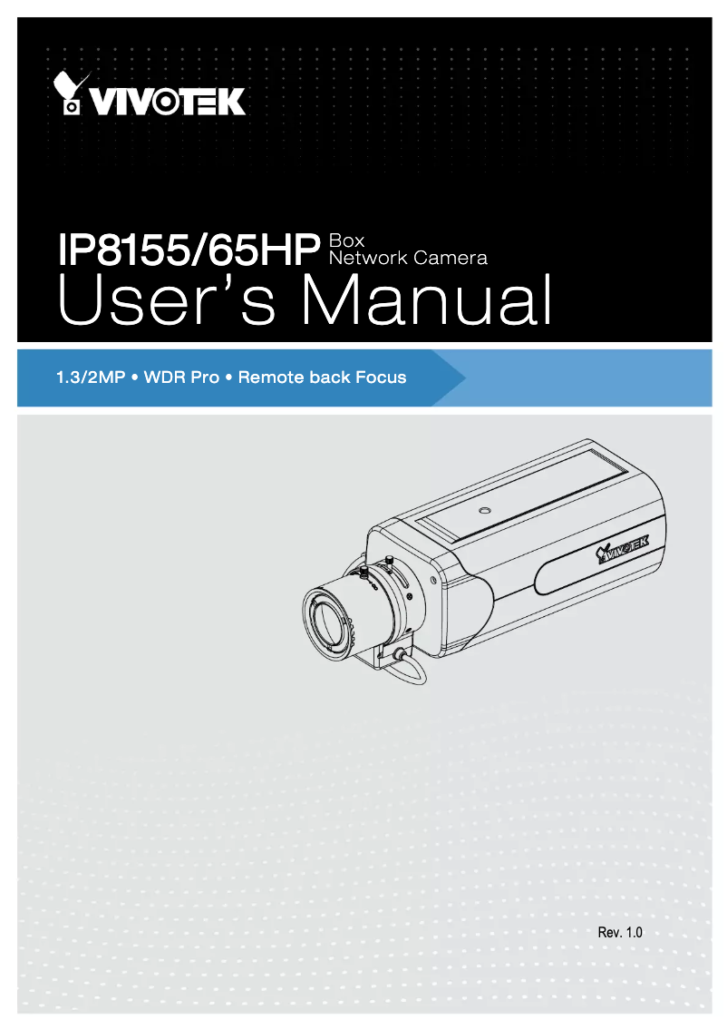 Imagen de la primera página del manual del dispositivo IP8165HP