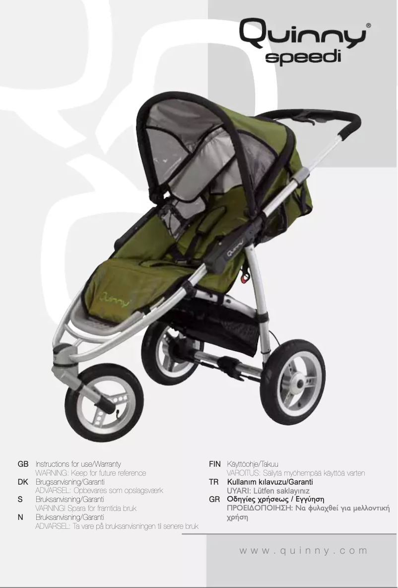 Página nº 1 - Manual de usuario Quinny Speedi Pack