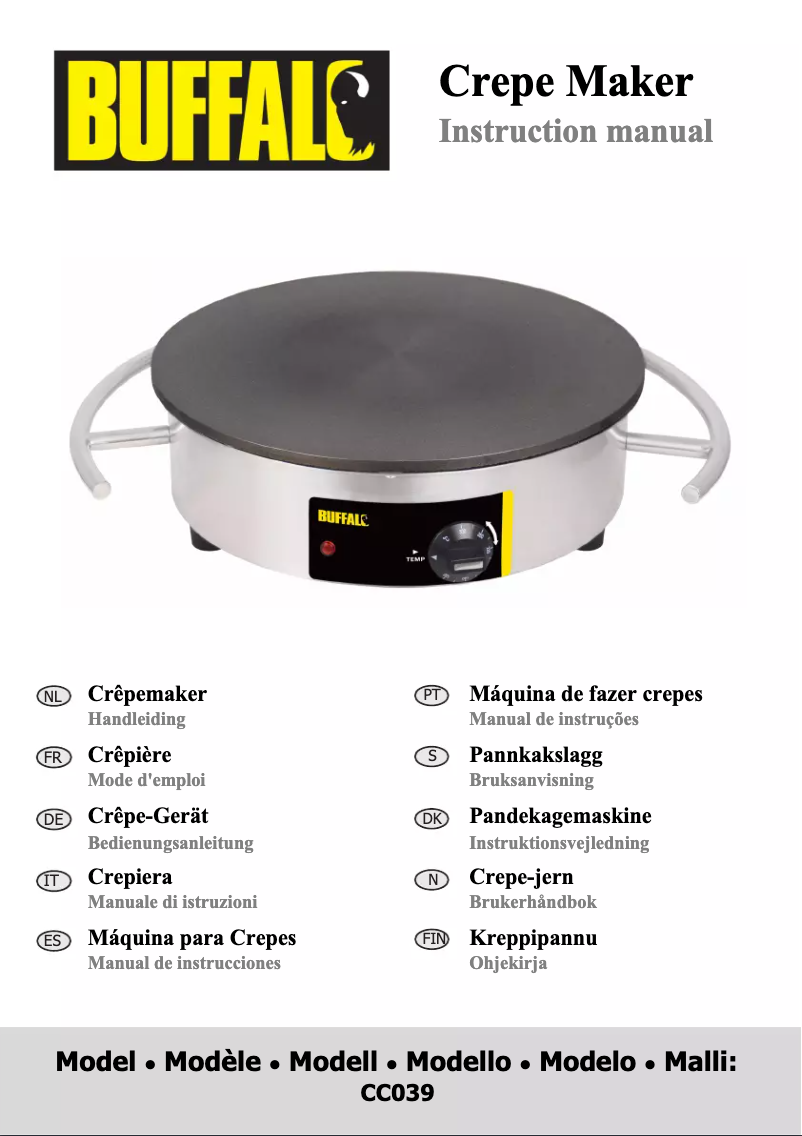 Página 1 del manual Manual de instrucciones Buffalo CC039
