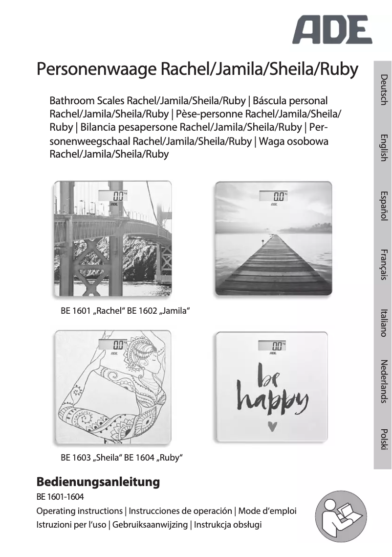 Página 1 del manual Manual de usuario ADE Rachel BE 1601