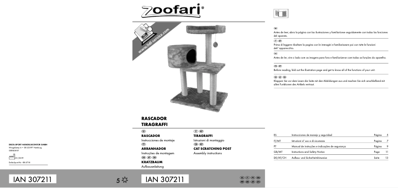 Página nº 1 - Manual de usuario Zoofari IAN 307211