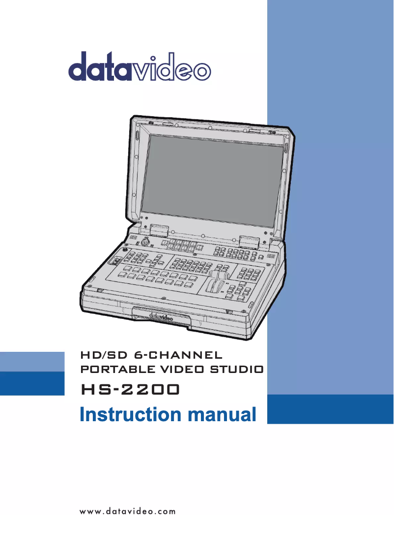 Página 1 del manual Manual de usuario DataVideo HS-2200