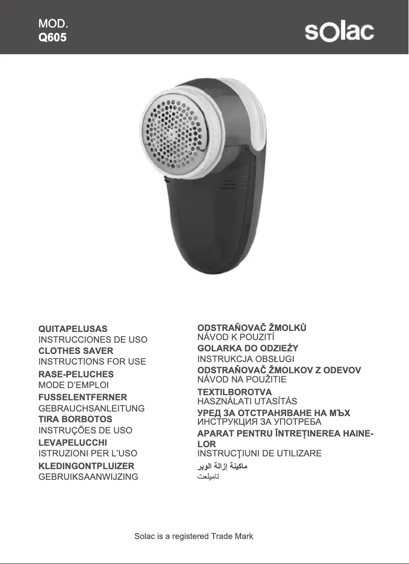 Imagen de la primera página del manual del dispositivo Q605