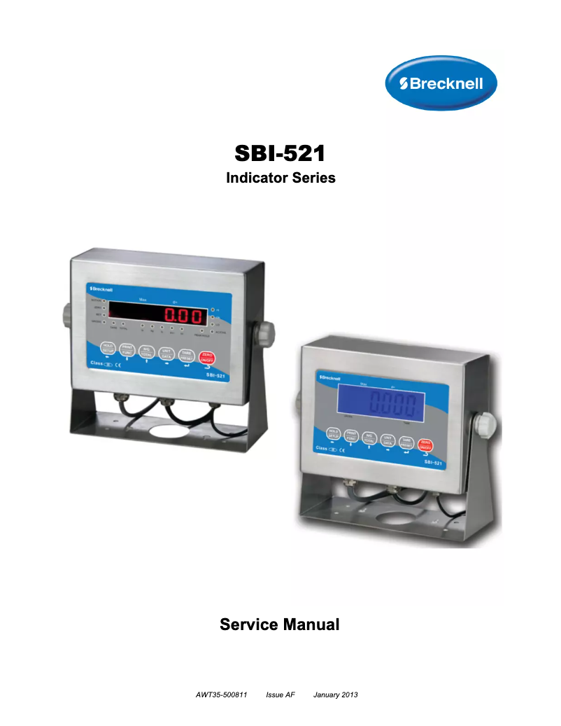 Imagen de la primera página del manual del dispositivo SBI-521