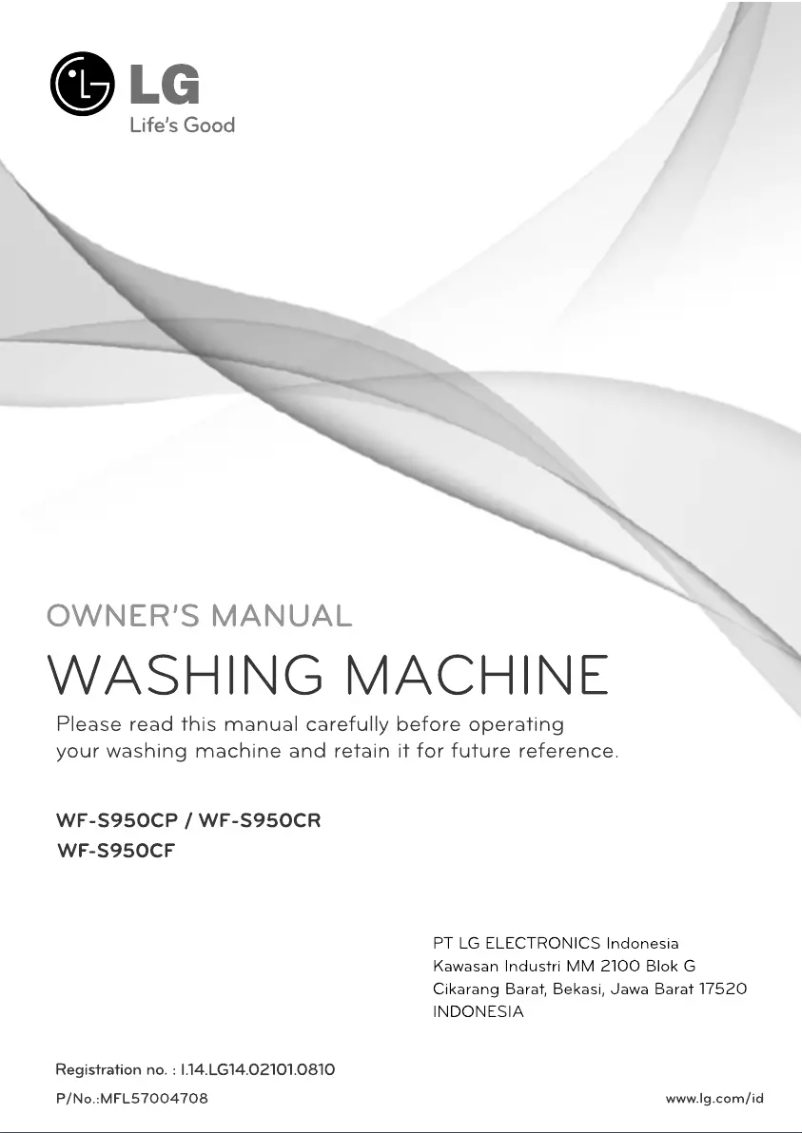 Página 1 del manual Manual de usuario LG WF-S950CF