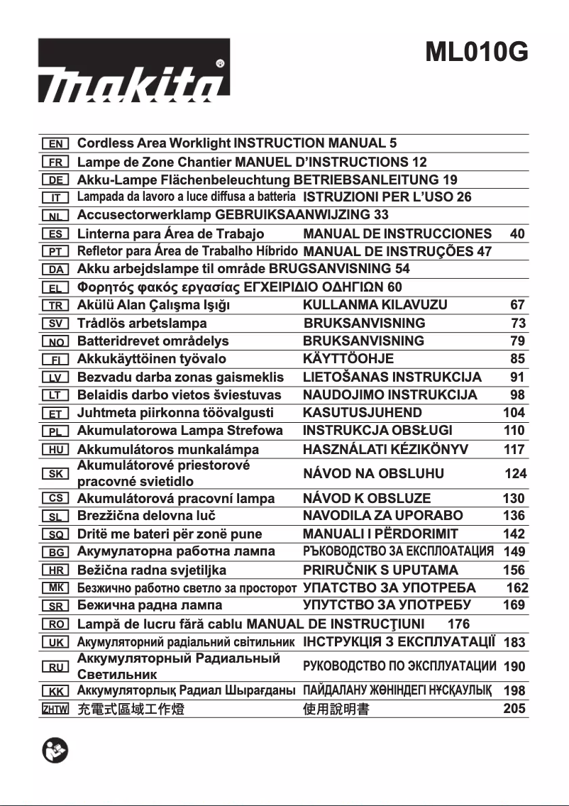 Página nº 1 - Manual de usuario Makita ML010G
