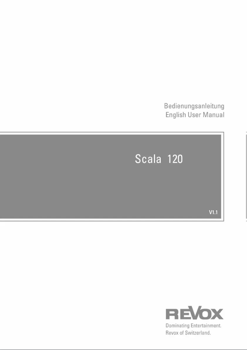 Imagen de la primera página del manual del dispositivo Scala 120