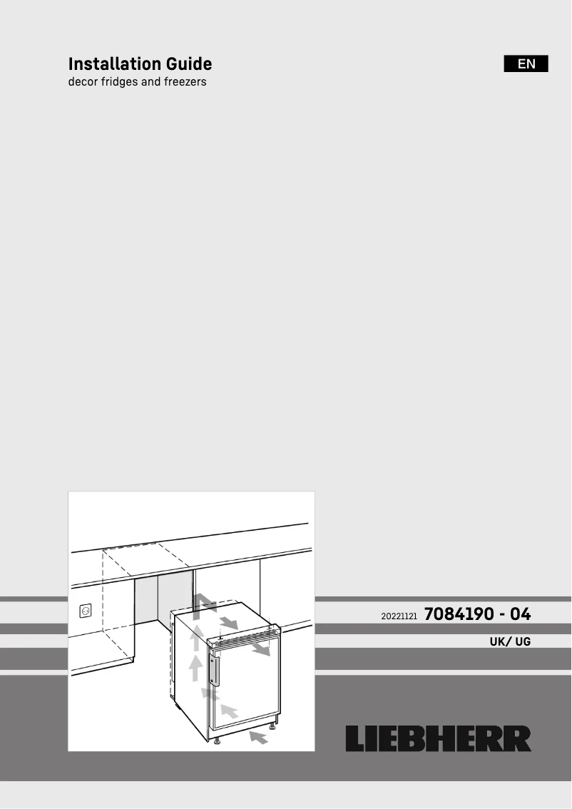 Página 1 del manual Guía de instalación Liebherr UK 1414