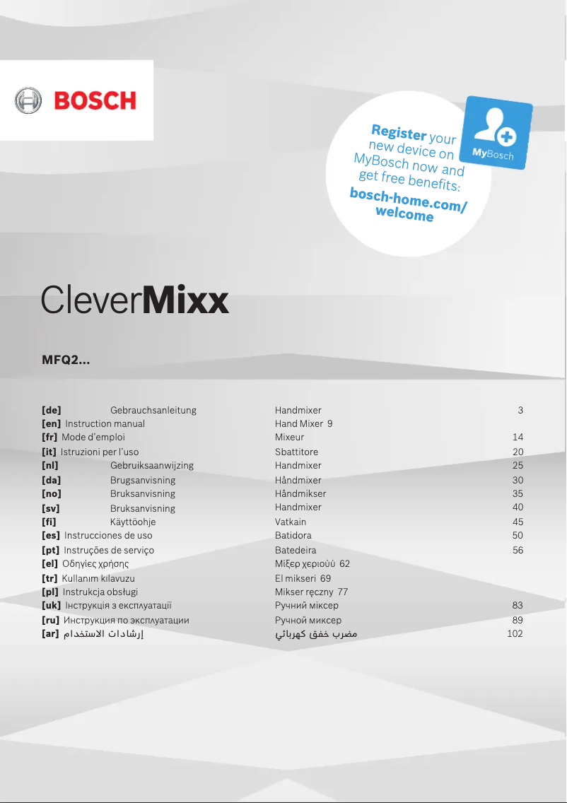 Imagen de la primera página del manual del dispositivo CleverMixx MFQ2210K