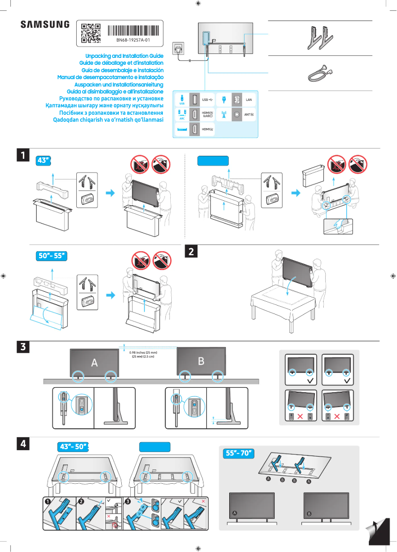 Página 1 del manual Guía de instalación Samsung UA55DU7700J