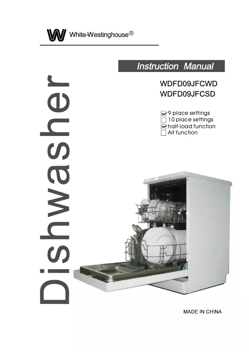 Imagen de la primera página del manual del dispositivo WDFD09JFCWD