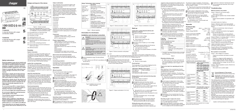 Imagen de la primera página del manual del dispositivo TXA664AN