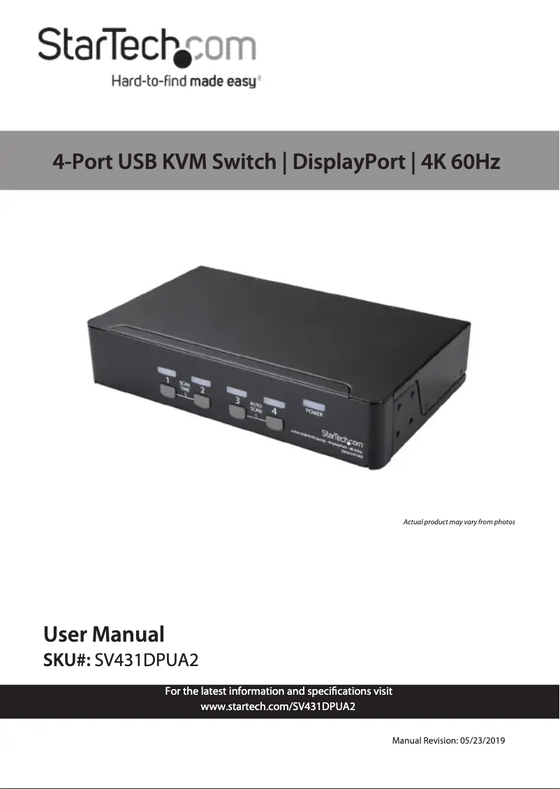 Imagen de la primera página del manual del dispositivo SV431DPUA2