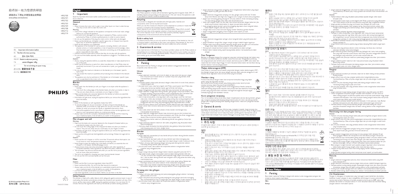 Página 1 del manual Manual de usuario Philips Daily Collection HR2112