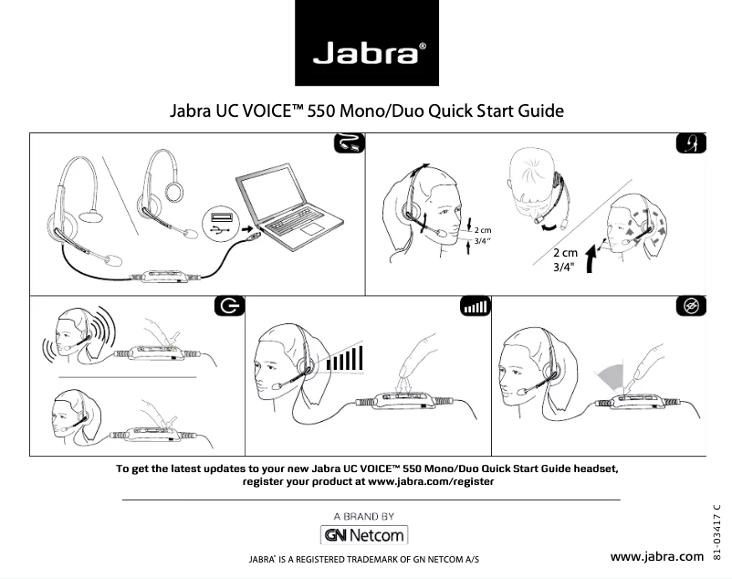 Página 1 del manual Manual de usuario Jabra UC Voice 550
