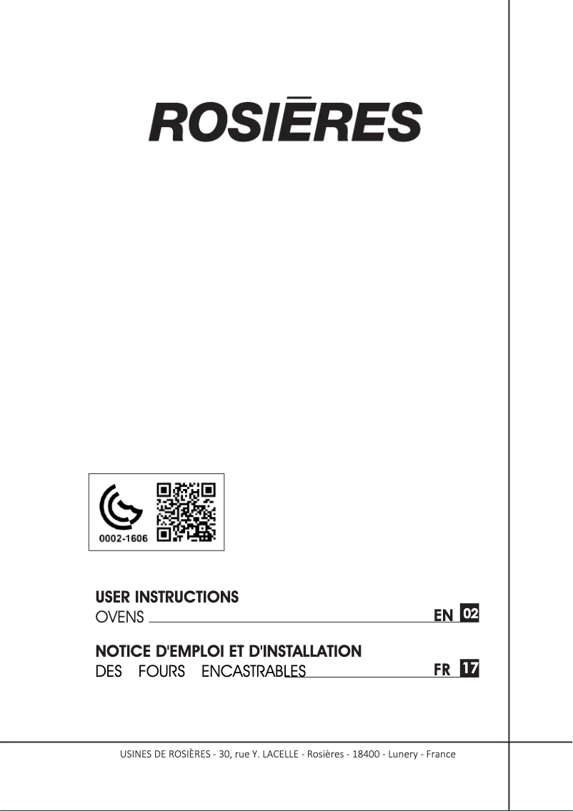 Página nº 1 - Manual de usuario Rosieres RFS 702 IN