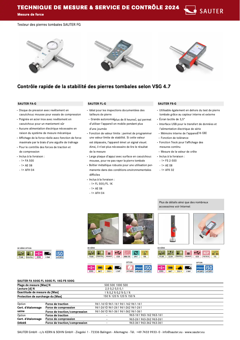 Imagen de la primera página del manual del dispositivo FS 500G