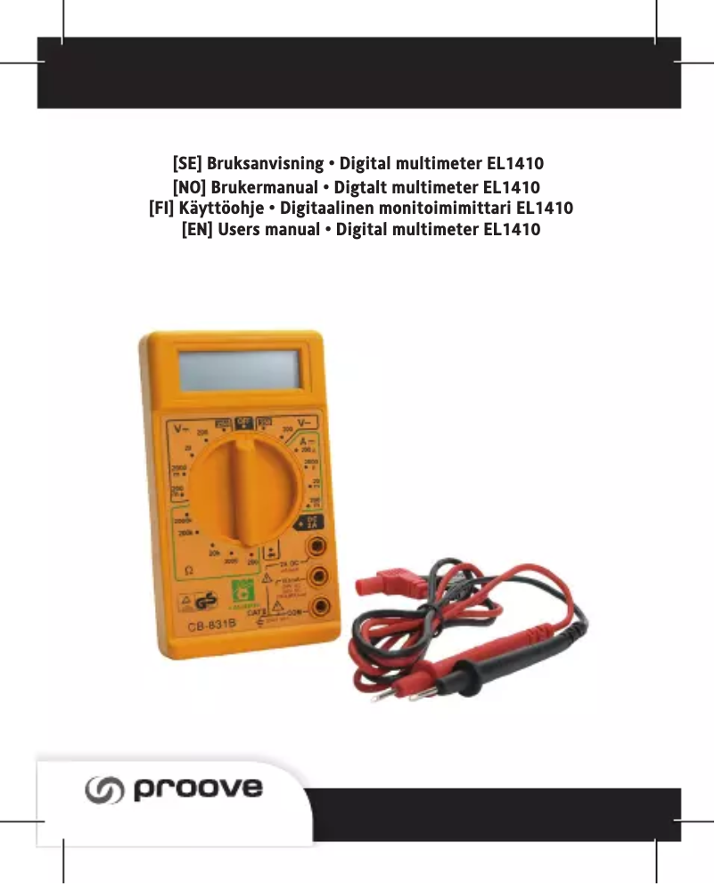 Imagen de la primera página del manual del dispositivo EL 1410