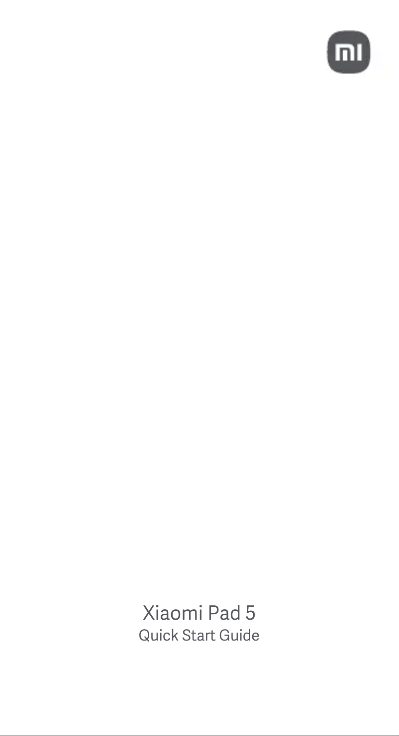 Página 1 del manual Guía de inicio rápido Xiaomi Mi Pad 5