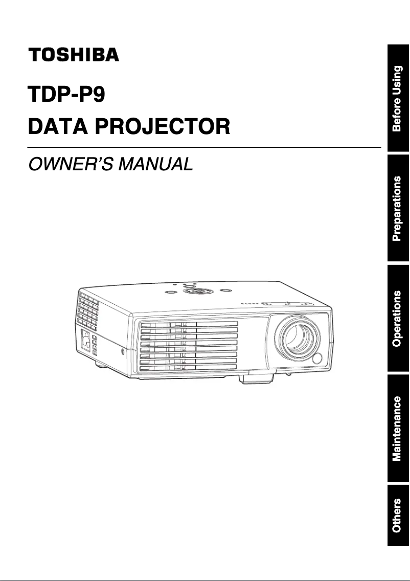 Imagen de la primera página del manual del dispositivo TDP-P9