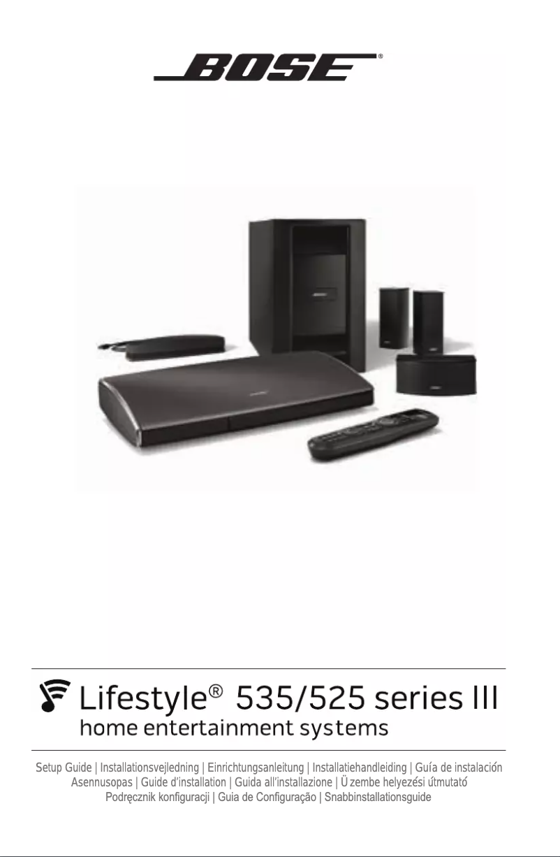 Página nº 1 - Manual de usuario Bose Lifestyle 525 Series III