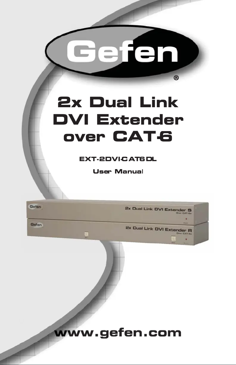 Imagen de la primera página del manual del dispositivo EXT-2DVI-CAT6DL