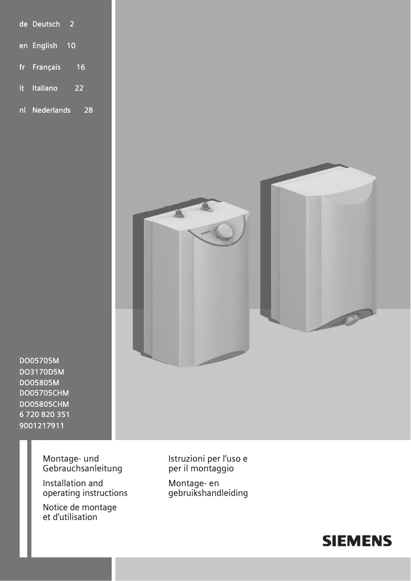 Imagen de la primera página del manual del dispositivo DO05805M