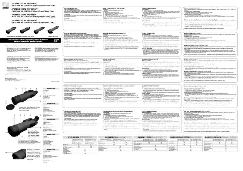 Página nº 1 - Manual de usuario Nikon RAIII 65A WP Angled