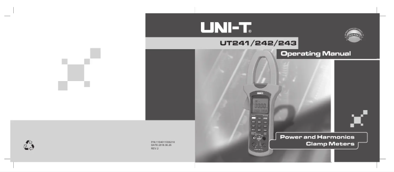 Imagen de la primera página del manual del dispositivo UT243