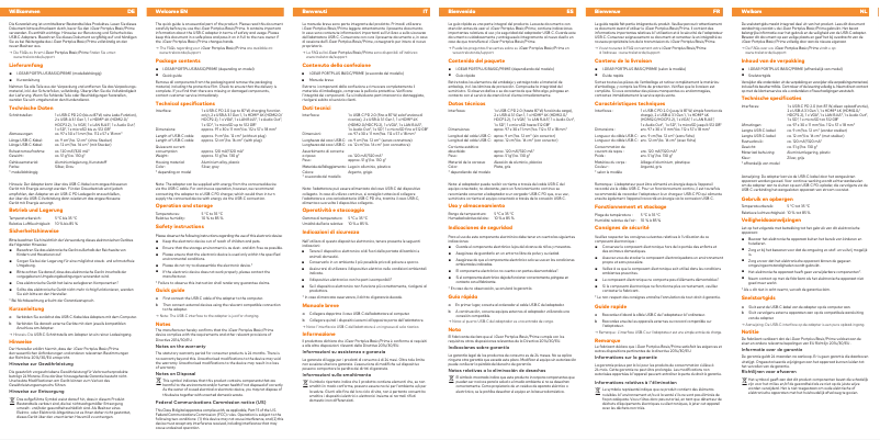 Imagen de la primera página del manual del dispositivo i.Gear Portplus Prime
