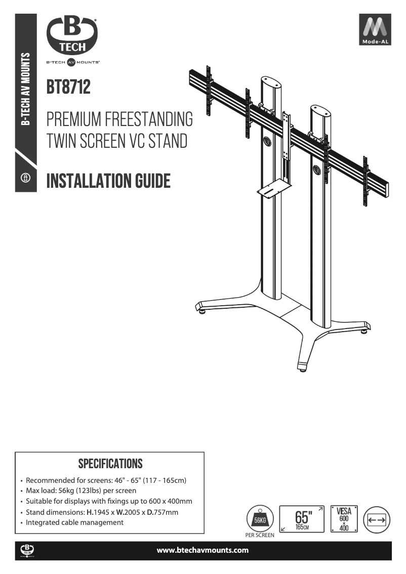 Página nº 1 - Manual de usuario B-Tech BT8712