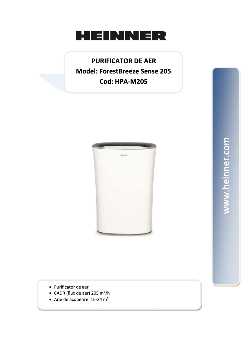 Página 1 del manual Manual de usuario Heinner HPA-M205